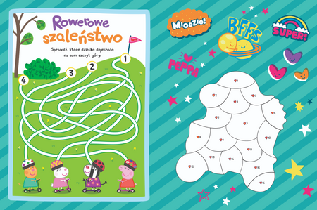 Dzień na wesoło. Świnka Peppa. Naklejki na numerki