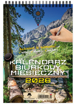 Kalendarz 2026 biurkowy pionowy miesięczny na spirali KBA5-MZ