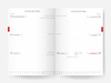 Kalendarz 2026 Flamenco A6 tygodniowy biało czerwone kwiaty