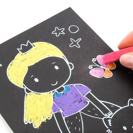 Zestaw rysunkowy z pastelami Księżniczki Kidea 6 kolorów