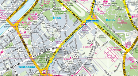 Rome and the Vaticancity street map 1:15 000 laminat 2025