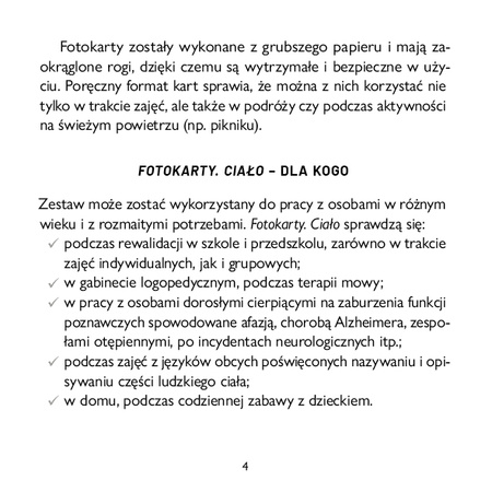 Fotokarty Ciało Uniwersalna pomoc edukacyjna