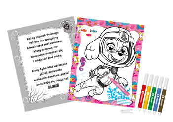 Kolorowa akcja pod wodą. Psi Patrol. Ulubione kolorowanki