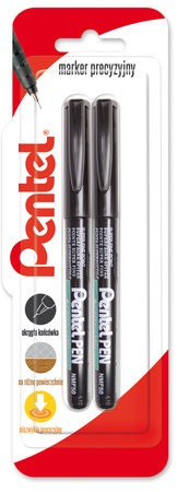 Marker precyzyjny z cienką końcówką NMF50 czarny 2 szt.