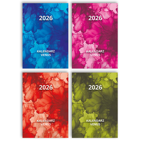 Kalendarz 2026 kieszonkowy tygodniowy Venus 1szt.mix