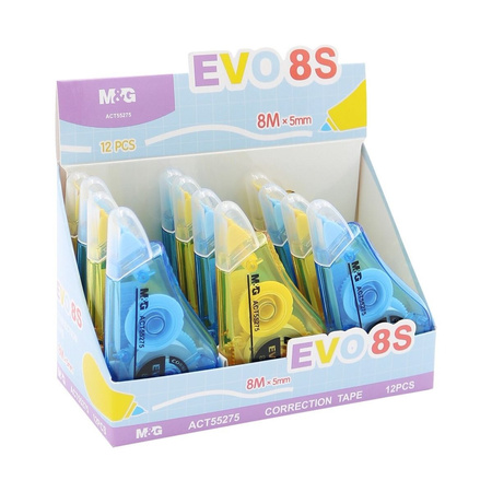 Display Korektor w taśmie EVO8 S 8m x 5mm MG display 12 szt.