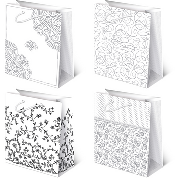 Torebki ozdobne XLA-4 Avantgarde białe 10 sztuk