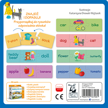 Angielski Pierwsze słówka Układanki malucha Kapitan Nauka