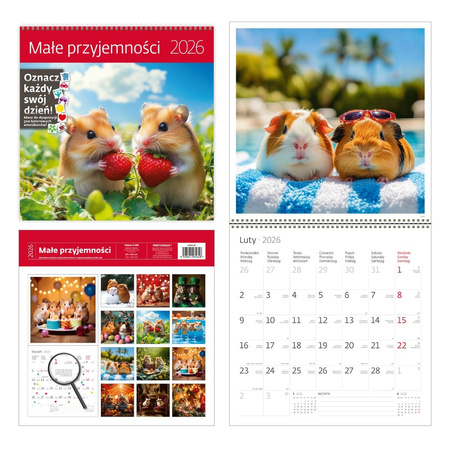 Kalendarz 2026 Małe przyjemności z naklejkami