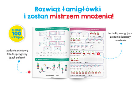 Tabliczka mnożenia. Ćwiczenia. Kapitan Nauka. EDUseria