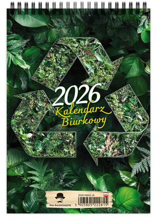 Kalendarz 2026 biurkowy pionowy tygodniowy na spirali KBA5