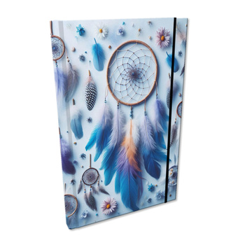 Notes A5 kratka z gumką Soft Touch Łapacze Snów Blue