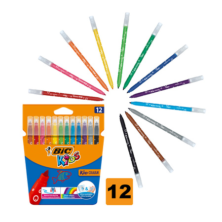 Flamastry BIC Kids Kid Couleur 12 kolorów