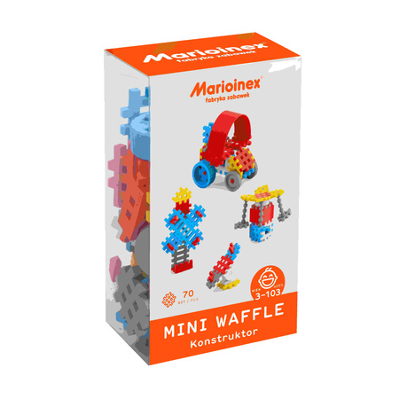 Klocki konstrukcyjne Waffle Mini dla chłopców 70 elementów