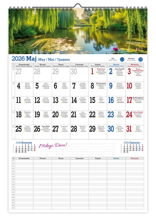 Manager na rok szkolny 2025/2026 z planem tygodniowym 16 miesięczny A3 V7