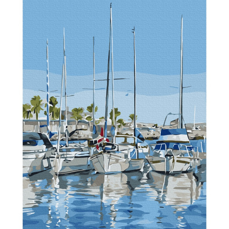 Malowanie po numerach BRUSHME 40x50 cm jachty