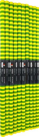 Paczka Bibuła marszczona 50x200 paski zielone na żółtym 10 rolek