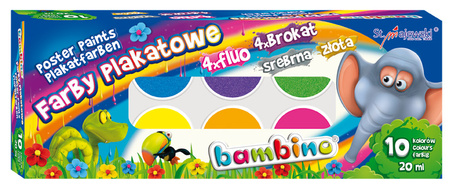 Farby plakatowe Bambino 10 kolorów 37413