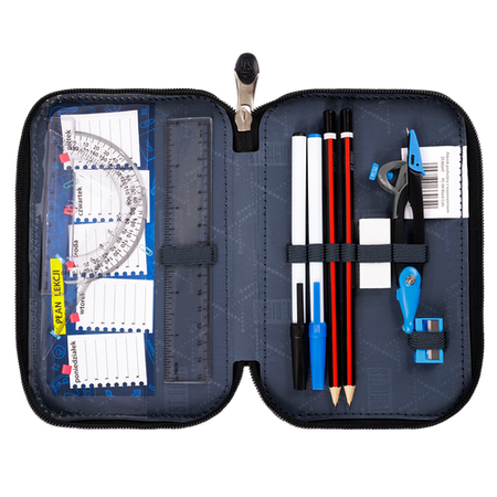 Piórnik 2 komorowy z wyposażeniem Neon Football