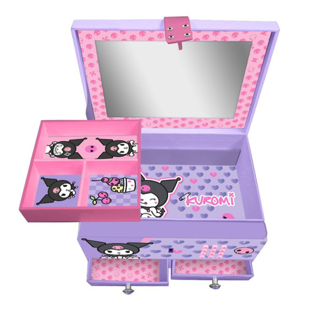 Pudełko na bizuterię na kod z efektami dźwiękowymi Kuromi KU00026