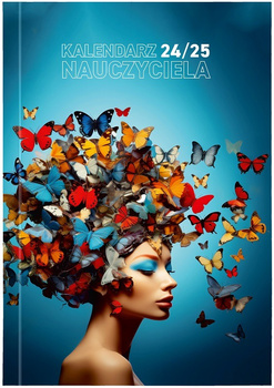 Kalendarz 2024/2025 nauczyciela B5 bezbarwny Motyle