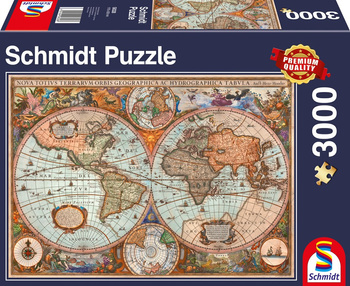Puzzle 3000 PQ Starożytna mapa świata