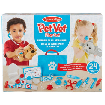 Mellisa&Doug Zestaw Weterynarz z pluszowymi zwierzątkami i akcesoriami do leczenia