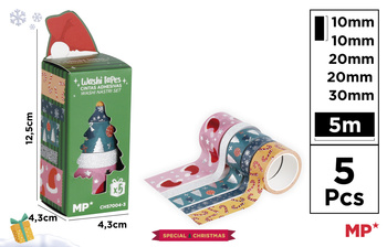 Taśmy dekoracyjne świąteczne washi