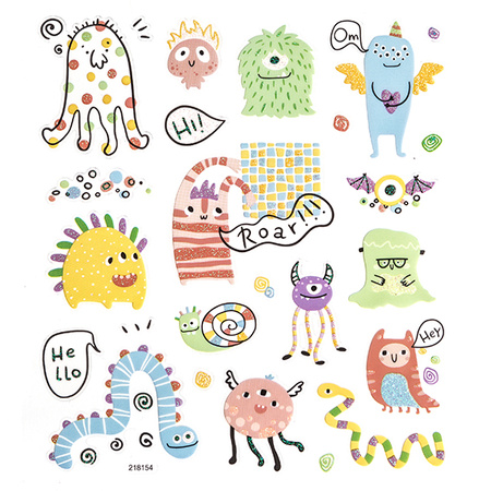 Naklejki Psotne Potworki 24 szt.