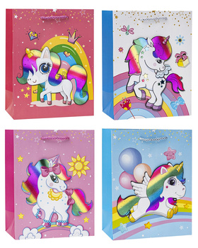 Torebki prezentowe TD-23183-3D-A4 wzór dziecięcy 12 sztuk