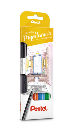 Zestaw pisaków do projektowania S520-ST4ABCDPL 4 kolory