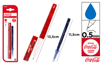 Cienkopis z wkładem wymiennym 0,5mm z logo Coca-Cola blister