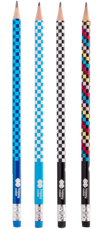 Paczka Ołówek trójkątny Skate 2B z gumką Happy Color 24 szt.