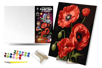 Malowanie po numerach Czerwone Maki 40x50 cm