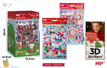 Naklejki świąteczne 3D 1szt.mix