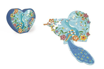 Puzzle konturowe Serce 40 elementów Scratch