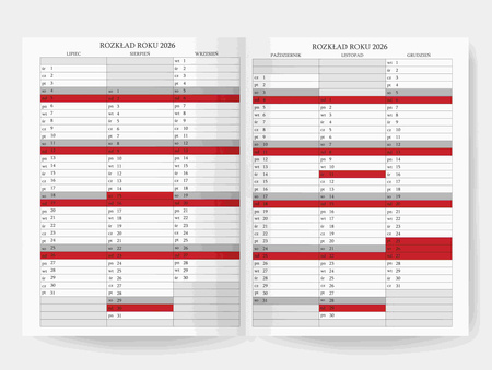 Kalendarz 2026 Hip hop B6 tygodniowy czerwony