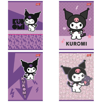 Paczka Zeszyt A5 32k. linia dwukolorowa Kuromi mix pakiet 15 sztuk