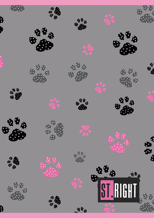 Paczka Zeszyt A5 32k krata ST.RIGHT mix dziewczęcy 15 sztuk