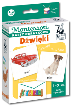 Dźwięk. Montessori. Karty obrazkowe (1-3 lata). Kapitan Nauka