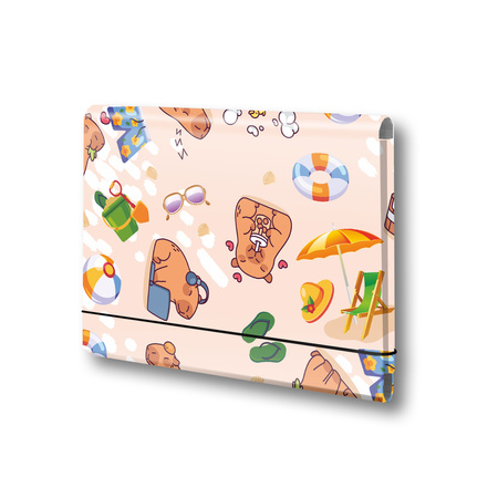 TECZKA ŁAMANA A5 NA GUMKĘ T 0119 KAPIBARA PLAŻA FOLIA MAT NIERYSUJĄCA