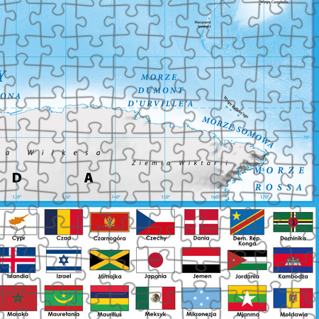 Puzzle 2000 Świat polityczny mapa 1:42 000 000
