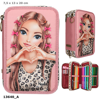 Piórnik potrójny z wyposażeniem Top Model Leoheart 13640A