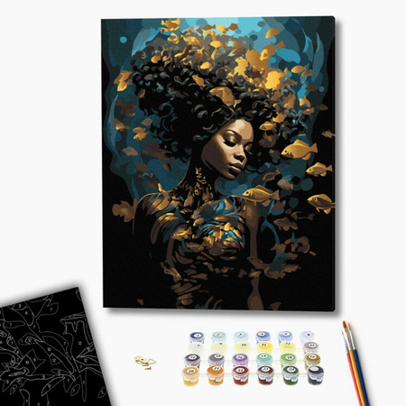 Malowanie po numerach BRUSHME 40x50 cm Morska Nimfa