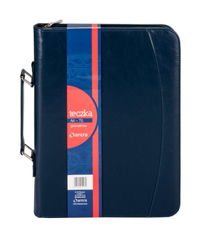 Teczka A4 granatowa na suwak 711