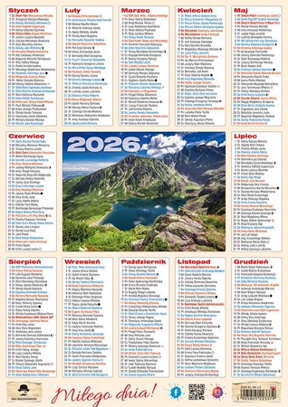 Kalendarz 2026 listkowy KLB4 1szt.mix