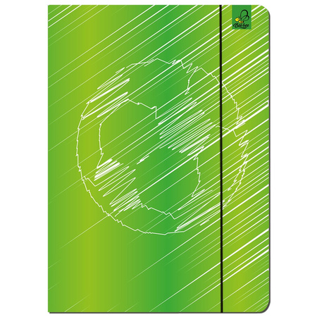 Paczka Teczka A4 z gumką Piłka zielona 5 sztuk