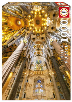 Puzzle 1000  Wnętrze Sagrada Familia Barcelona Hiszpania 111649