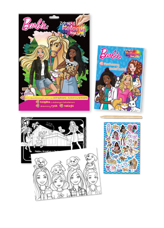 Barbie. Zdrapuj, koloruj, naklejaj
