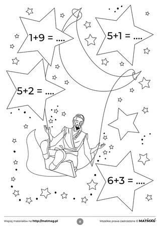 Akademia Algebro zeszyt ćwiczeń z kolorowankami dla najmłodszych uczniów